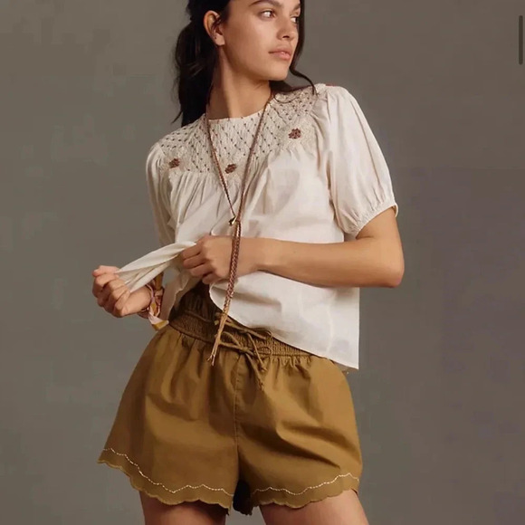 NWT Anthropologie Scallop Shorts size XL - Picture 1 of 3